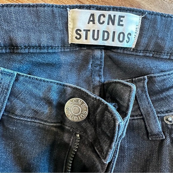 Acne Studios Women’s Skin 5 Used Black Skinny Denim Jeans Distressed Washed 29 - Picture 5 of 9